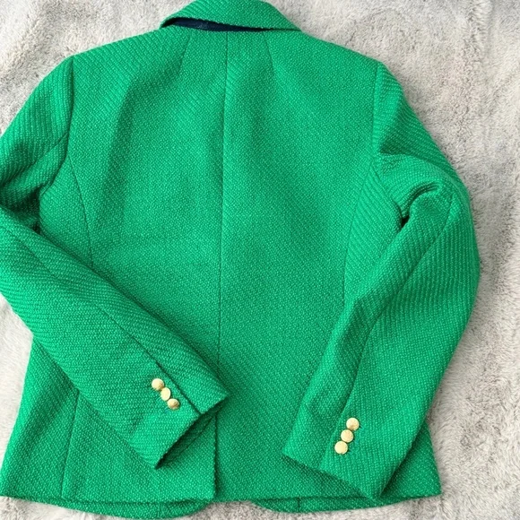 J.Crew Factory Schoolboy Blazer in Textured Green Tweed size 10 - Picture 10 of 11